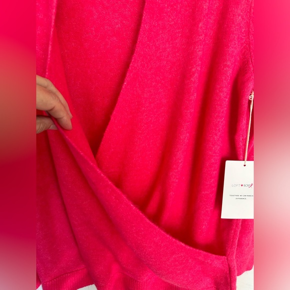 NWT LOFT BCRF Pink Cozy Backless Sweater Breast Cancer-Limited Edition-XL - Picture 10 of 12